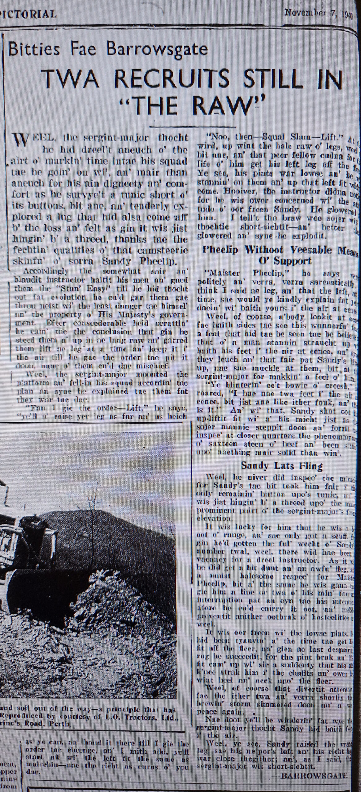 Wry observations of rural life in north-east Scotland written in Doric by Barrowsgate.