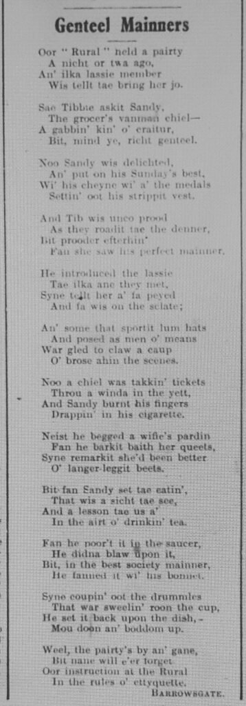 A newspaper article